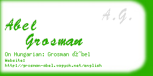 abel grosman business card